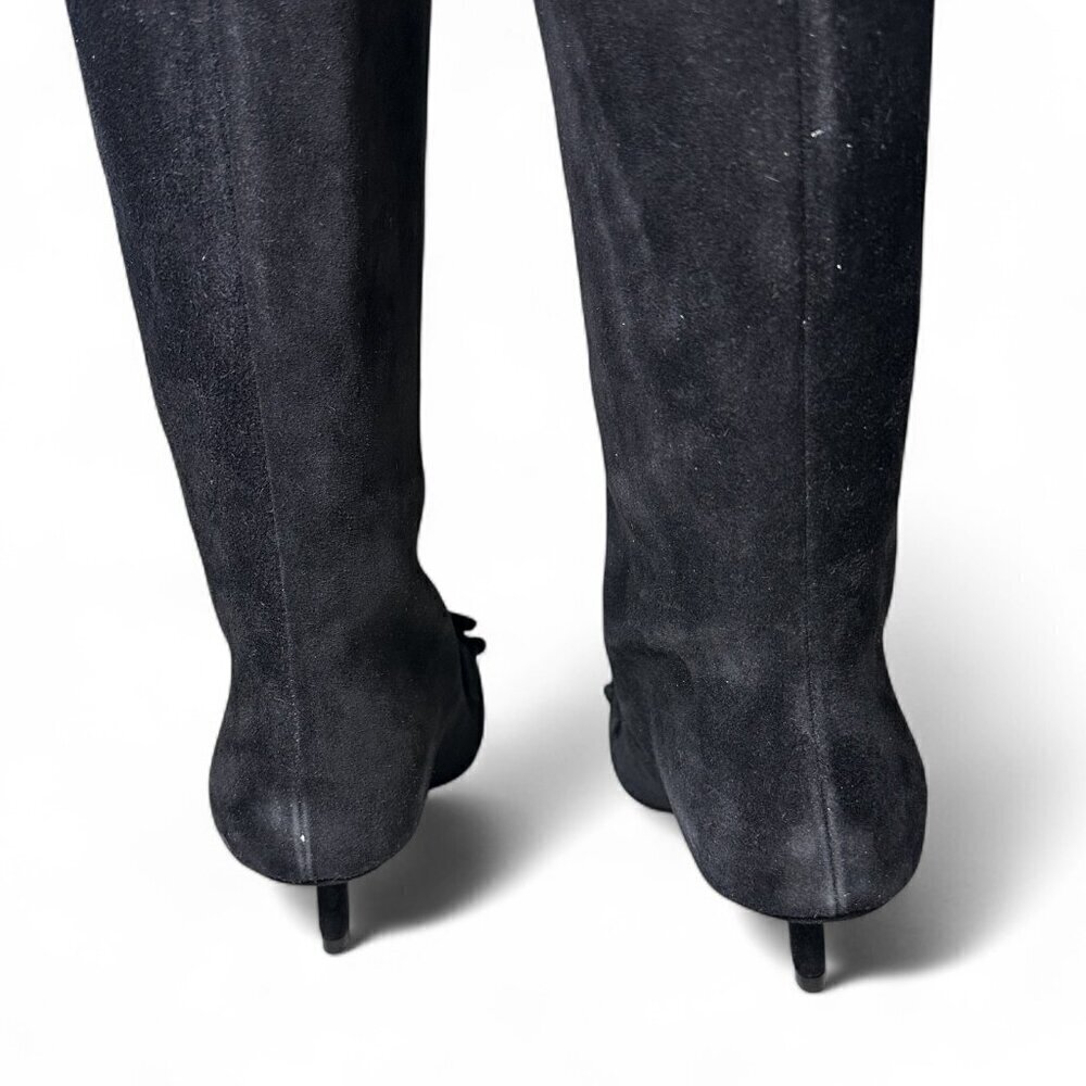 Burberry Women's Knee-High Suede Storm Boot with Bow EU 39 NEW IN BOX - Picture 6 of 16